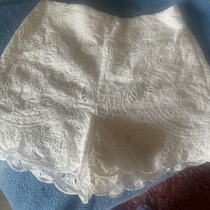 Marciano by GUESS White Floral Eyelet Shorts Size 4